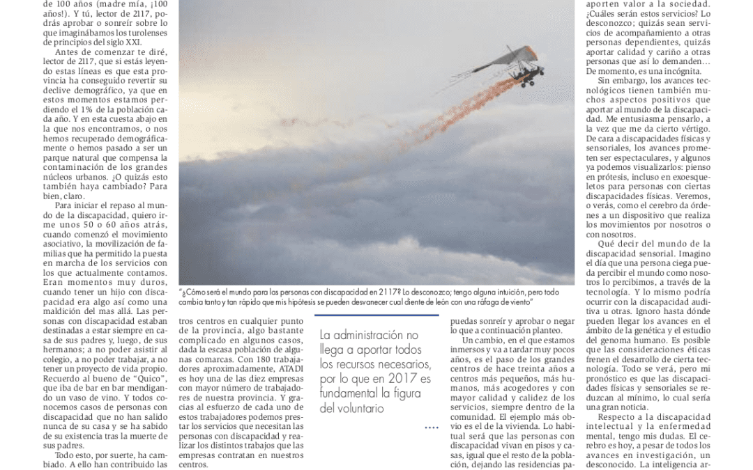 ATADI participa en el especial de Diario de Teruel que se introdujo en la Cápsula del Tiempo