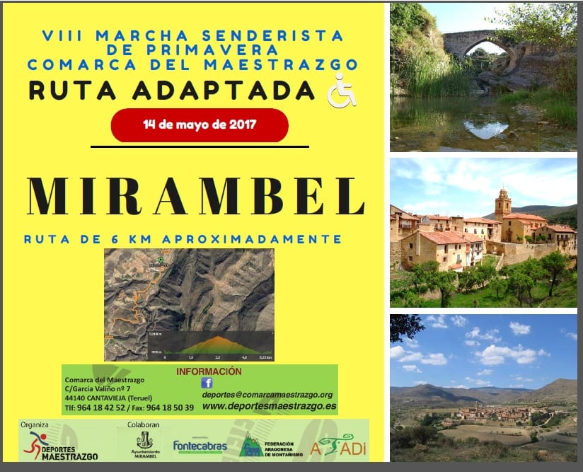 Marcha senderista ATADI Maestrazgo – Mirambel 14 de mayo