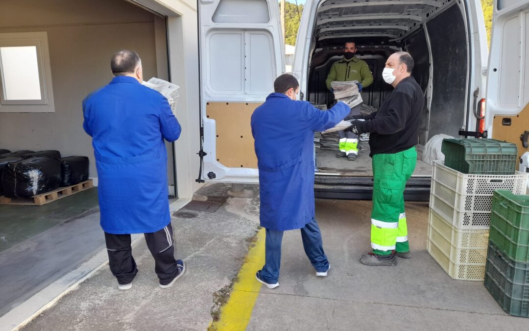 ATADI Valderrobres vende 6150 kilos de papel triturado en un año