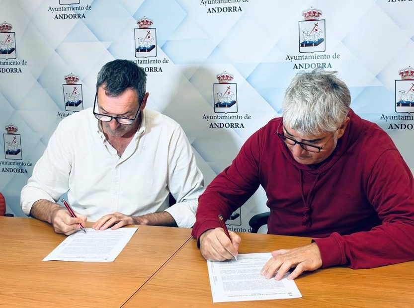 Firma convenio colaboración con Ayuntamiento de Andorra Firma del convenio de colaboración de ATADI con el Ayuntamiento de Andorra