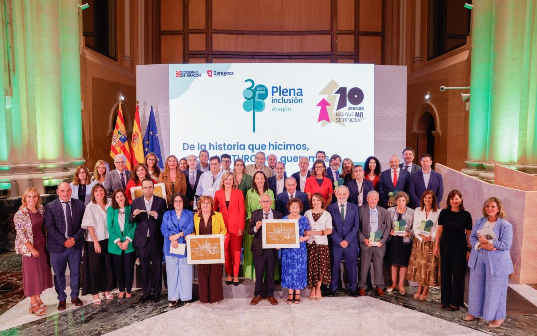 Plena inclusión Aragón celebra su 35º aniversario ante 300 invitados